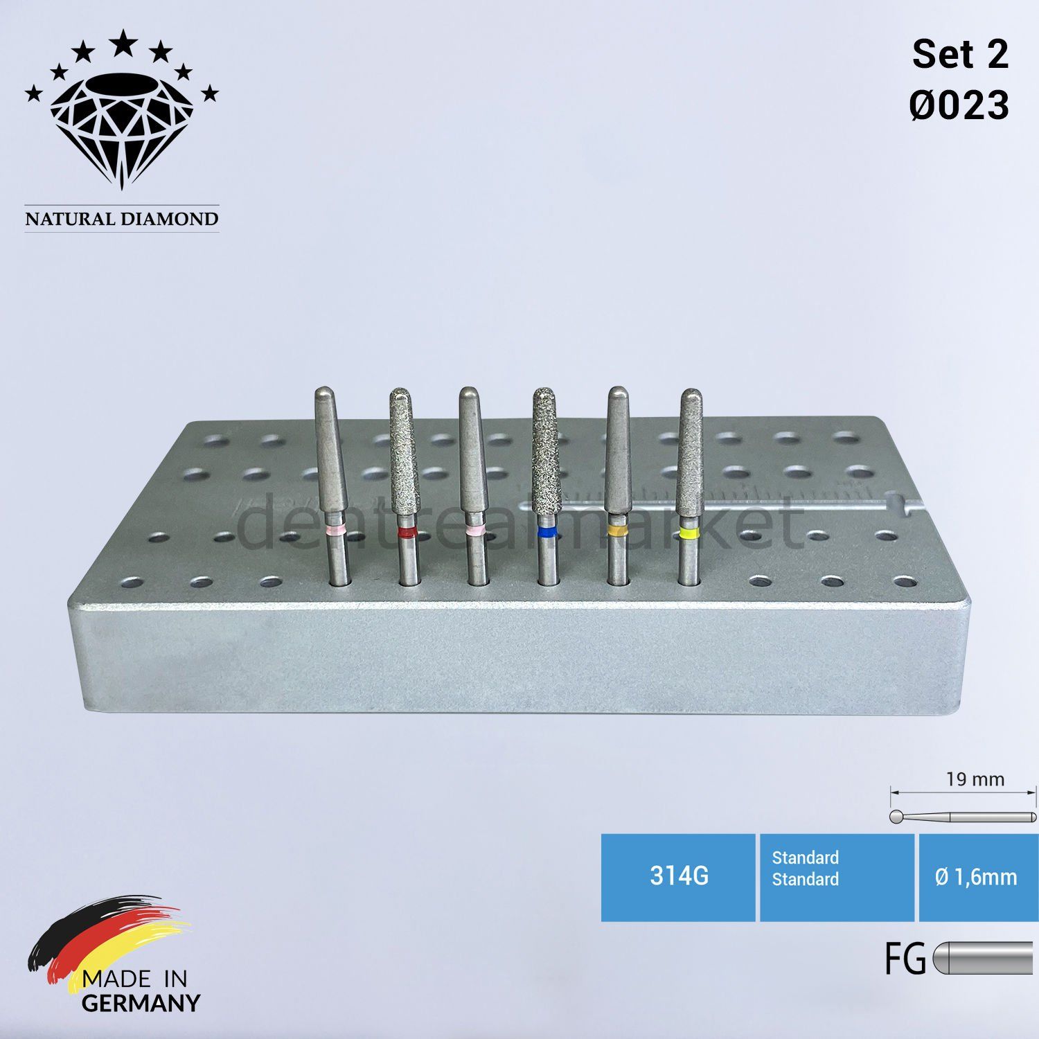 İntraoral Zirkon Frez Seti 6'lı - ZR2356