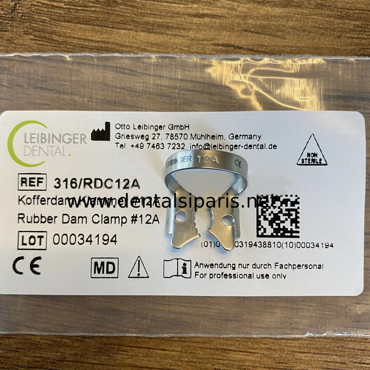 Rubberdam Klemp #12A - Lower Molar Left and Right