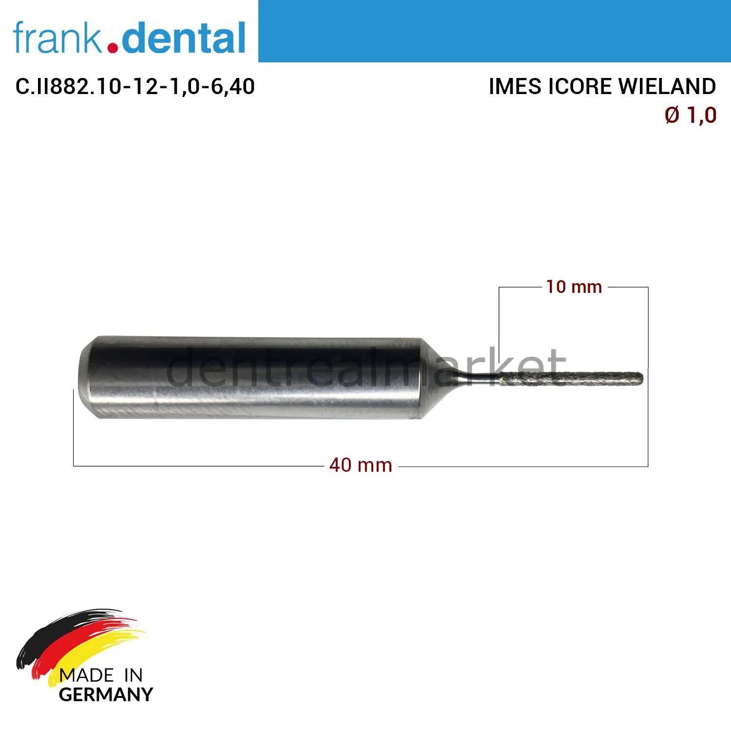 Imes Icore Wieland Elmas Cad Cam Drill 1,0 mm