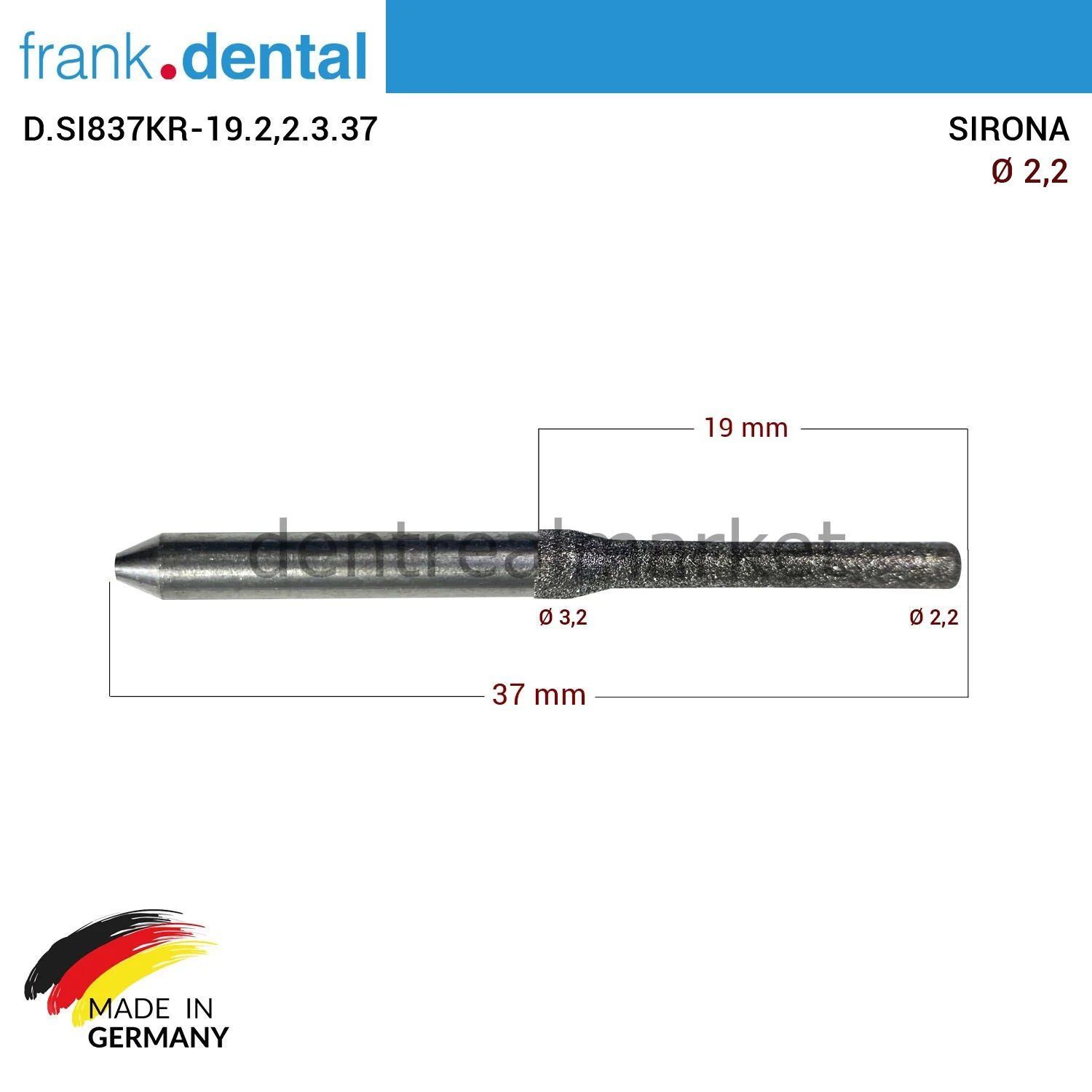 SIRONA Elmas Cad Cam Drill 2,0 mm