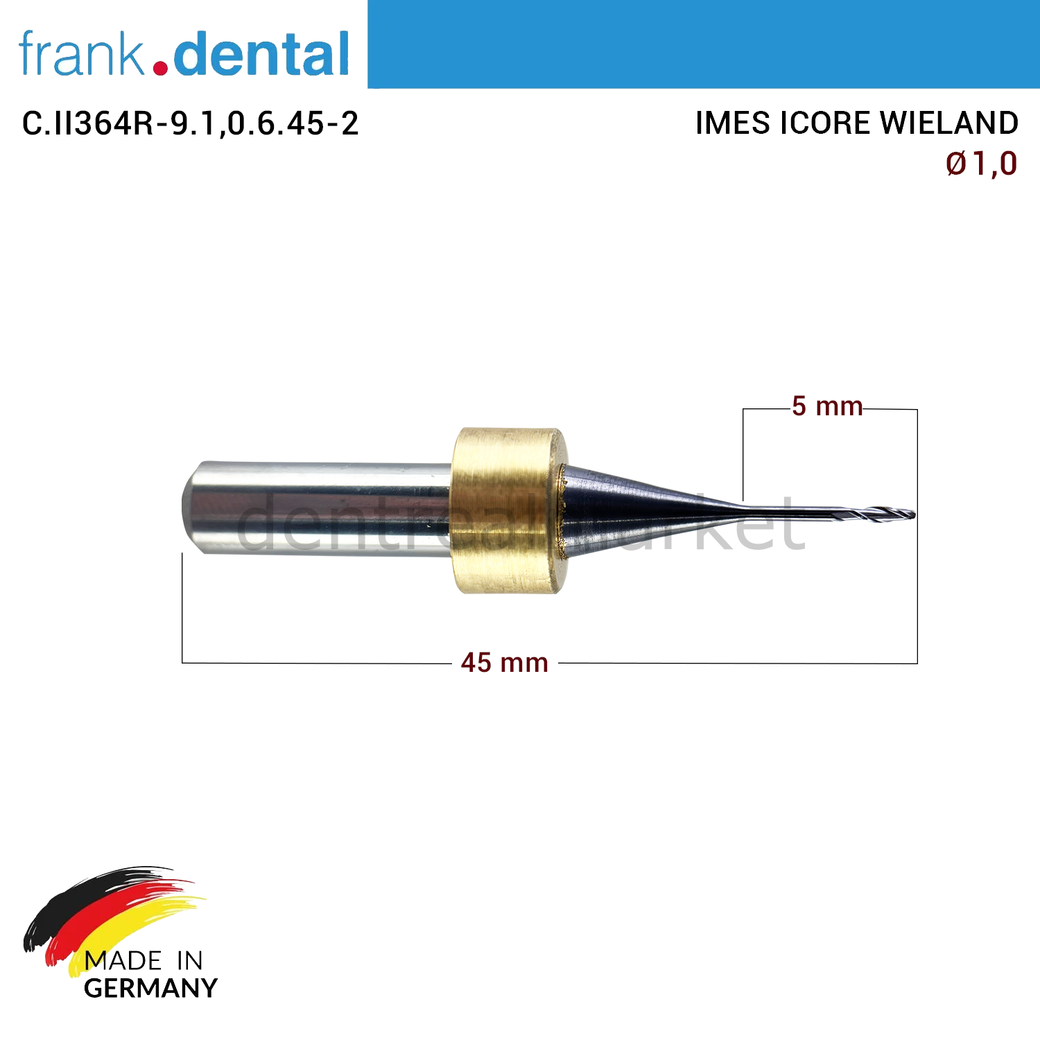 Imes Icore Wieland Cad Cam Drill 1,0 mm