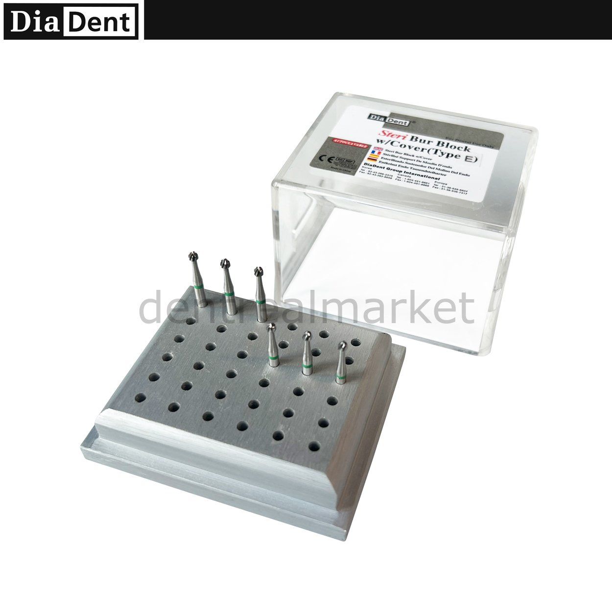 Mini Bur Metal Frez Kutusu Otoklavlanabilir 30 lı - Angıldurva Frezleri İçin ***