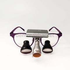 3,5X Büyütmeli Kablosuz Işıklı Classic Custom Loupe - Titanyum Çerceve