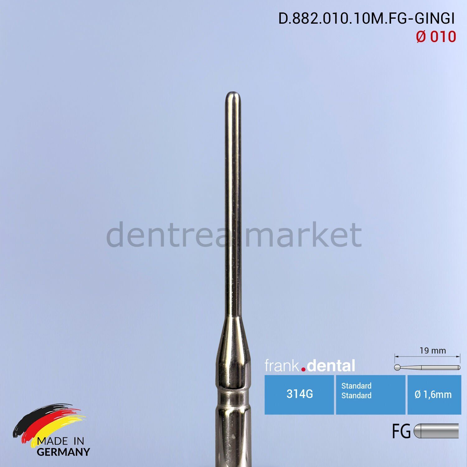 Gingiva Yumuşak Doku ve Gingivektomi Frezi - 882 -  Ø 010