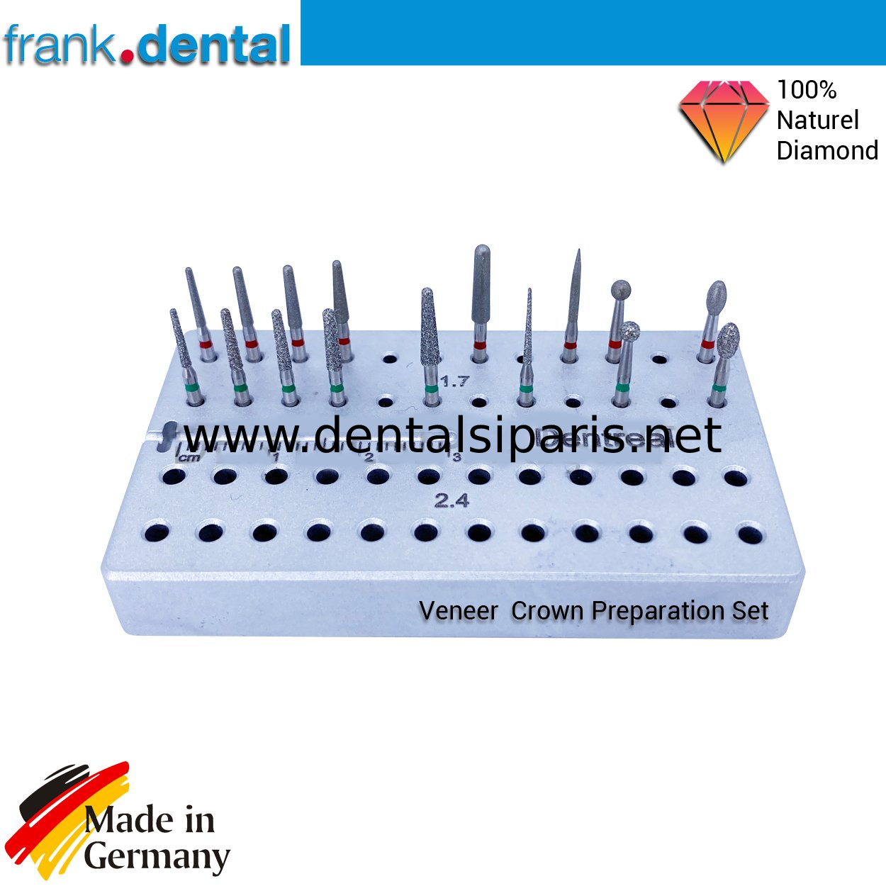 Veneer  &  Crown Preparation Set - Elmas Frez