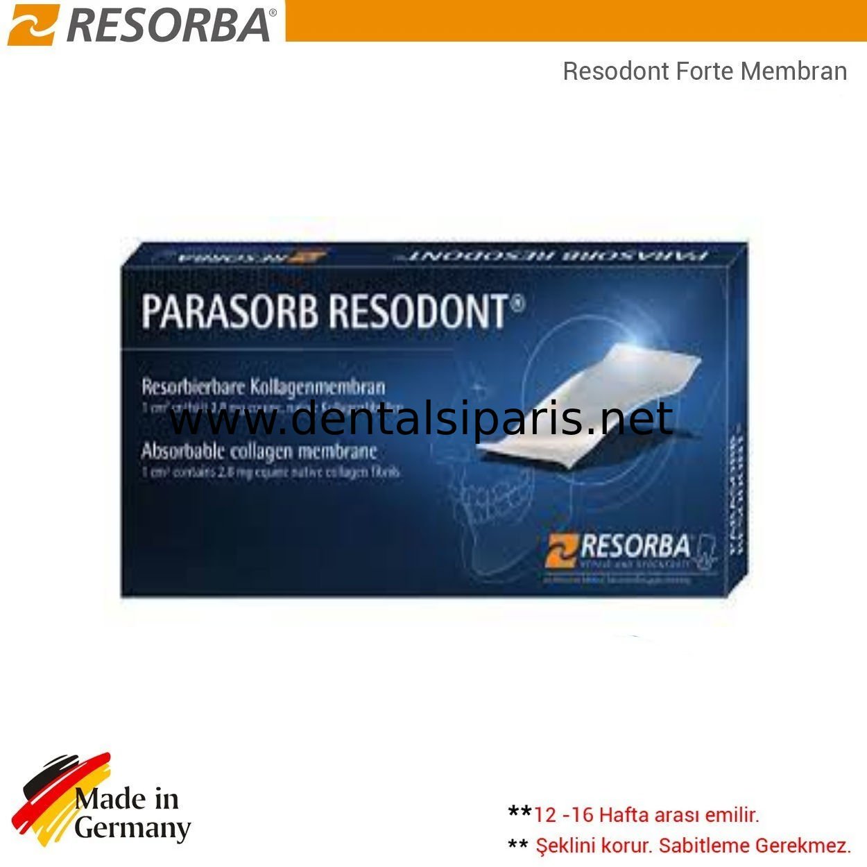 Parasorb Resodont Forte - Collagen Membran 32*25 mm