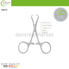 BACKHAUS - Hemostatik Pens, Havlu Kelepçesi 9 cm